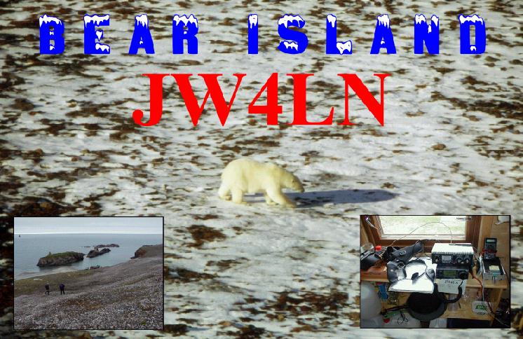 QSL-kort for JW4LN fra Bjørnøya.